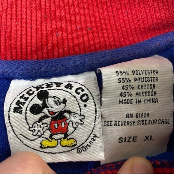 VTG Mickey & Co Mickey Mouse Embroidered Logo Cartoon Crewneck Sweatshirt Sz XL - Picture 5 of 7